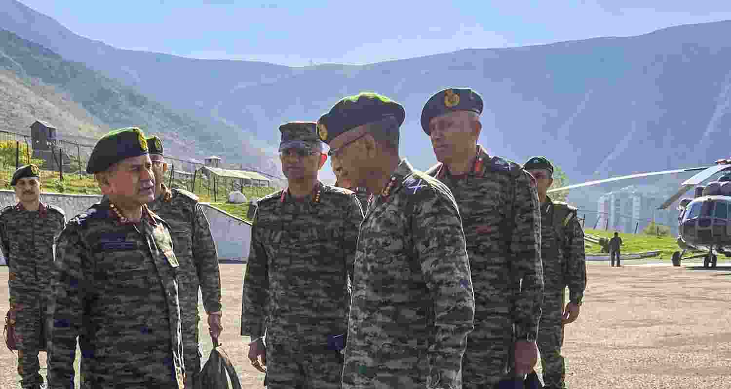 Army Chief General Upendra Dwivedi during his visit to review the situation in the wake of the Pahalgam attack earlier this week that left at least 26 people dead, in Kashmir. Army Chief General Upendra Dwivedi during his visit to review the situation in the wake of the Pahalgam attack earlier this week that left at least 26 people dead, in Kashmir.