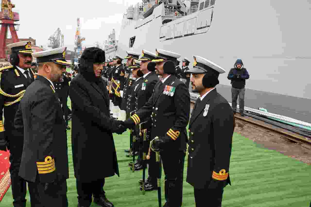 INS Tushil inducted into Indian Navy in Russia