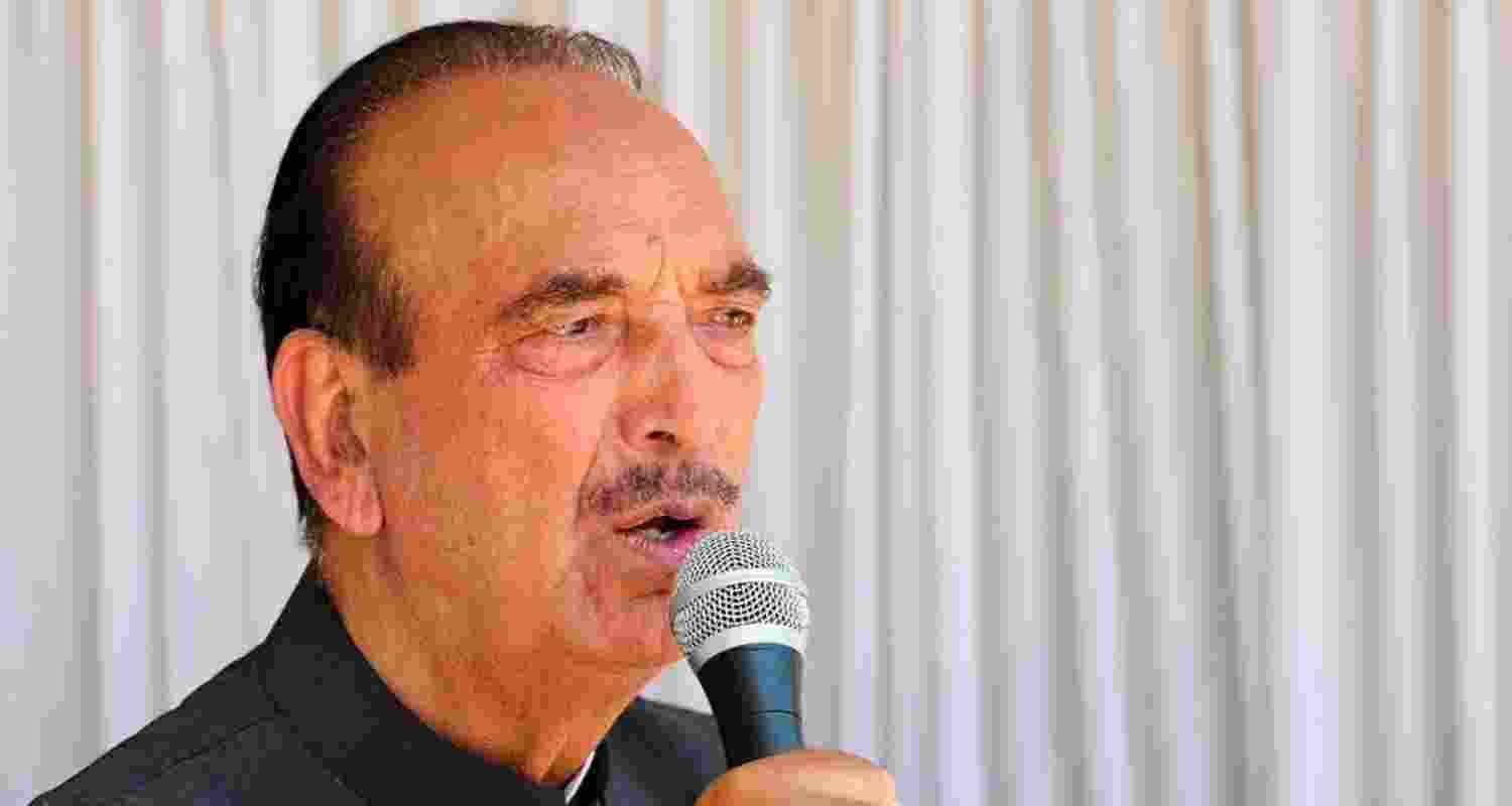Former Jammu and Kashmir chief minister Ghulam Nabi Azad. Image: X