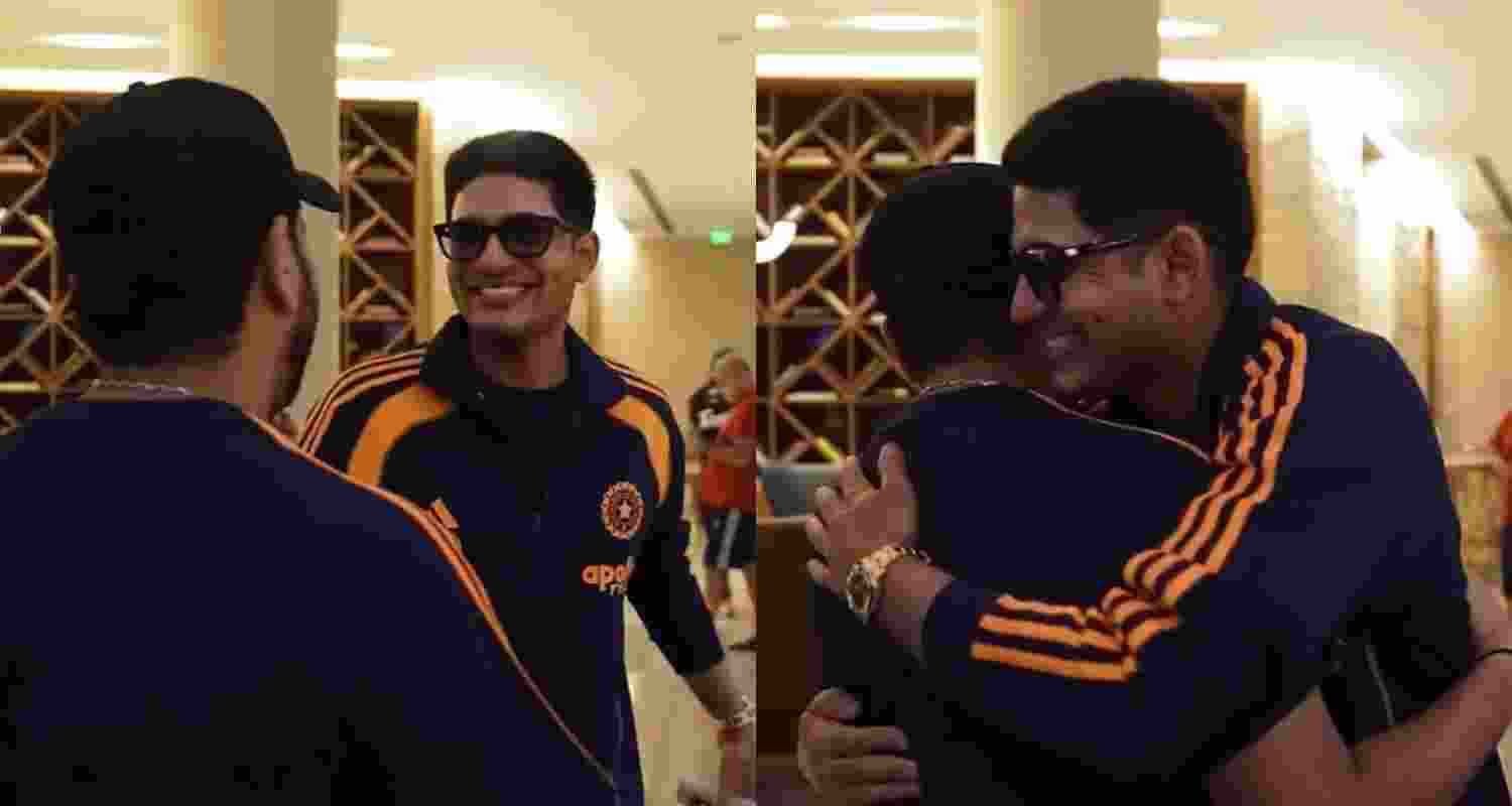 Fans go crazy seeing Gill, Rohit share warm moment before Oz tour