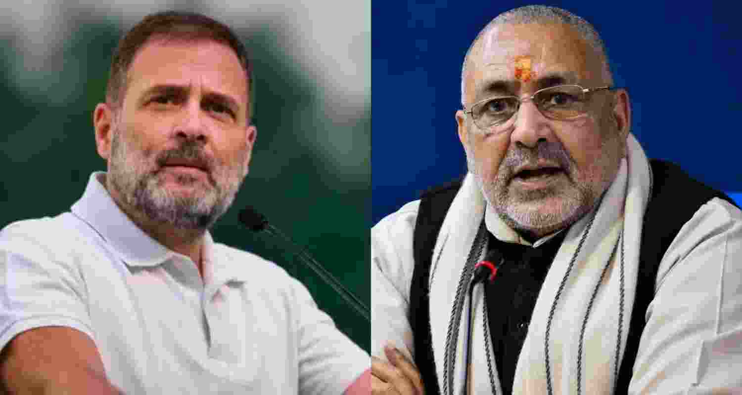 Congress leader Rahul Gandhi (left) and Union Minister Giriraj Singh.