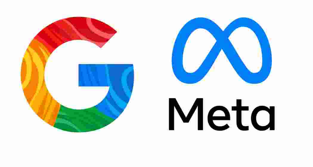 Logos of Meta and Google