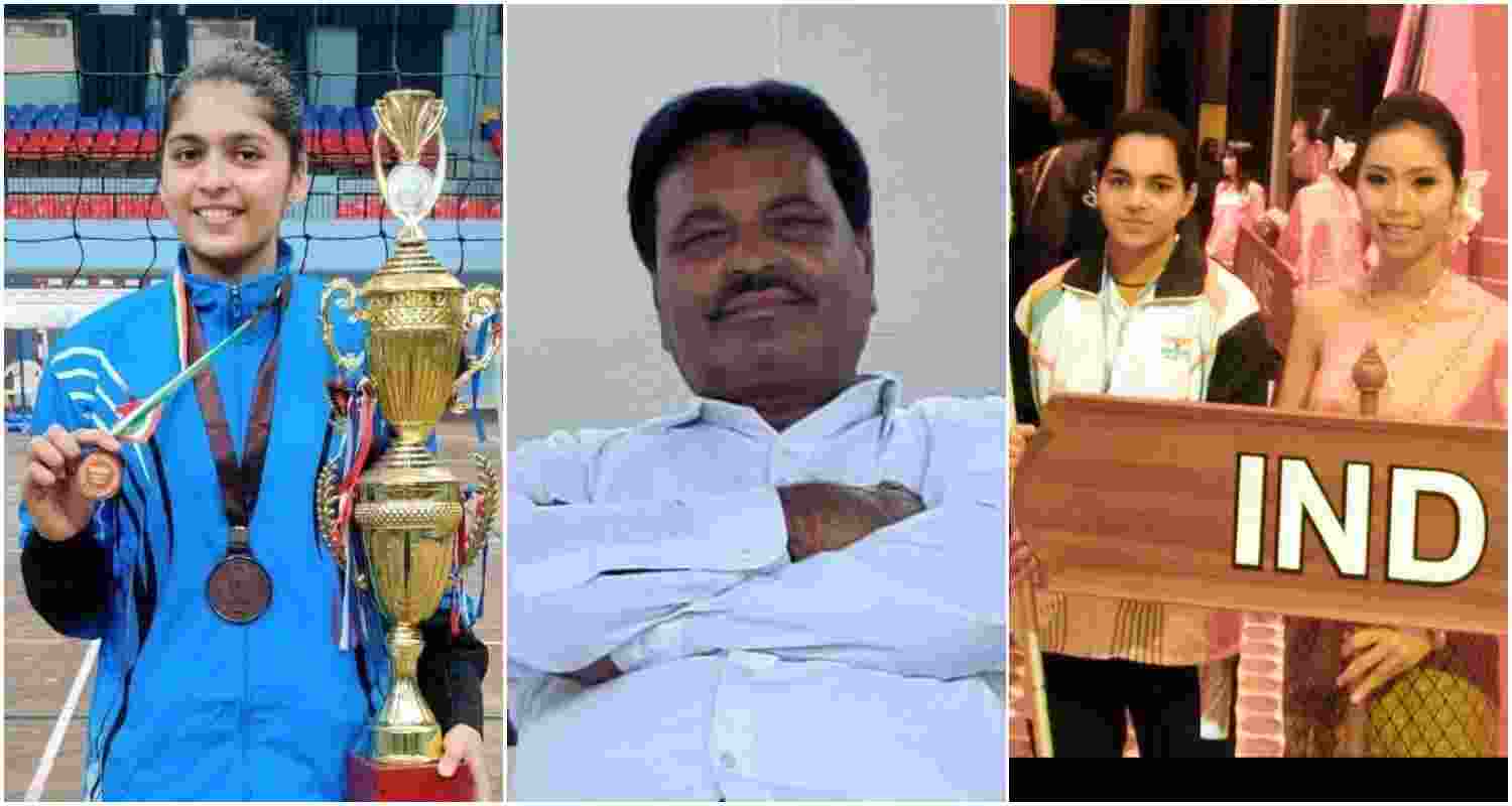 In pictures: Chetna Vala, Varjangbhai Vala's niece (left), Varjangbhai Vala (center), and his daughter Kinjal (right).