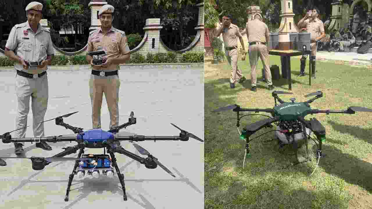 Haryana police demonstrate drone-based law and order system