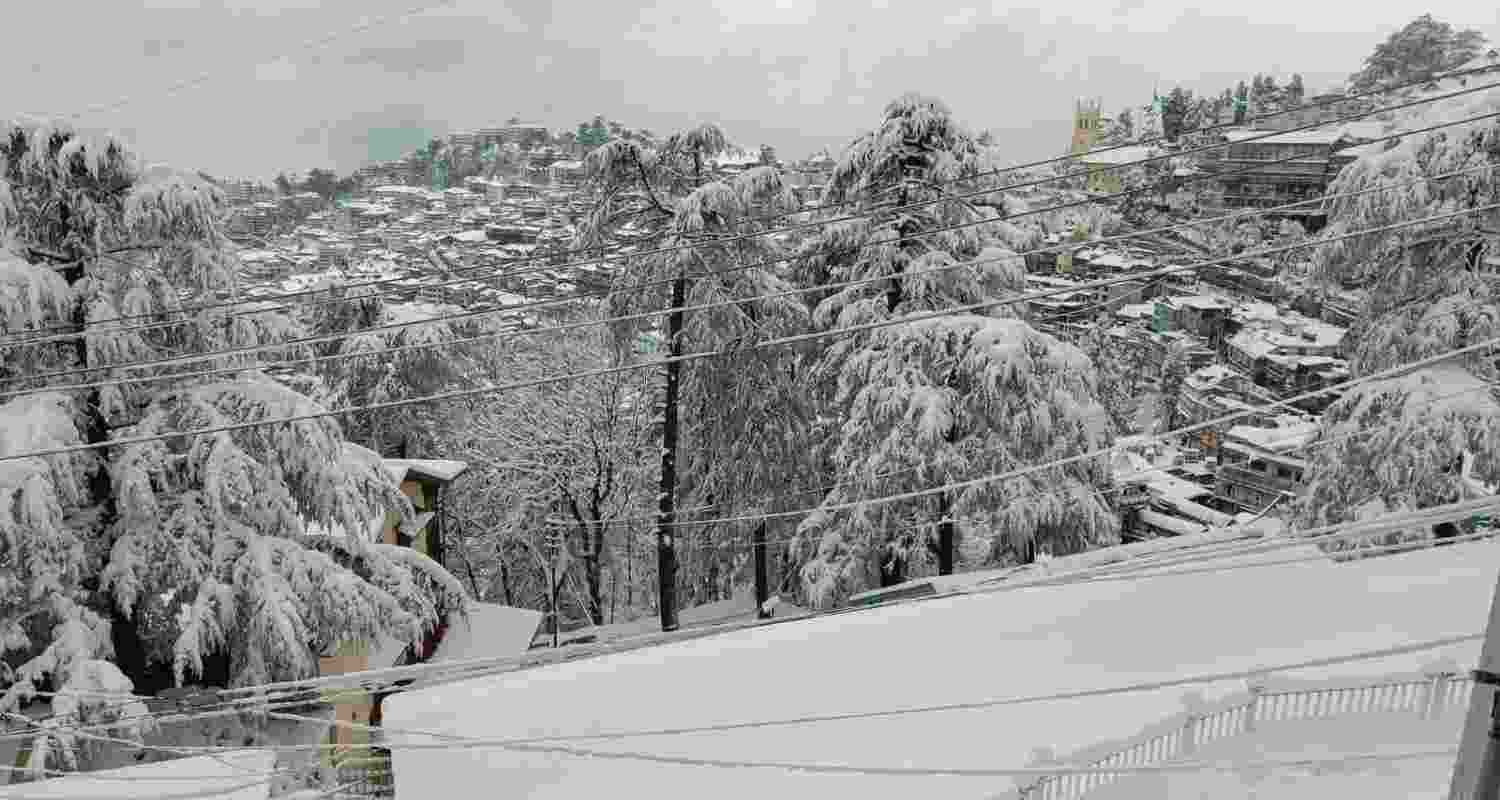 Heavy snowfall witnessed in Shimla on Friday.