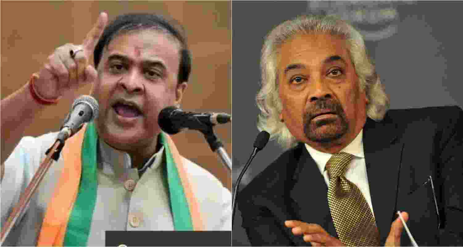 Assam CM Himanta Biswa Sarma (L), Congress leader Sam Pitroda (R).