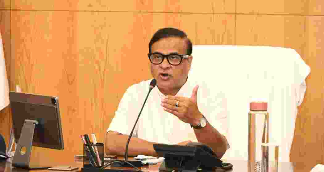 File photo of Assam Chief Minister Himanta Biswa Sarma addressing media persons.