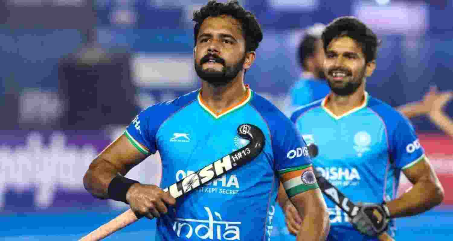 Indian men's hockey team
Unbeaten run
South Africa tour
3-0 win
Captain Harmanpreet Singh
Abhishek
Sumit
Field goals
Penalty corner
Drag-flick
Clean sheet
South Africa goalkeeper
Attacking moves