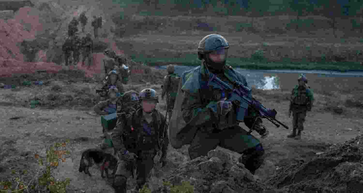 Israeli Defence forces in Gaza during a raid on Hamas targets.