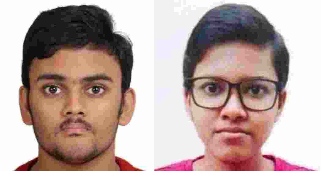 Joint Entrance Examination (JEE) Advanced 2025 Toppers - Rajit Gupta (left) and Devdutta Majhi (right).