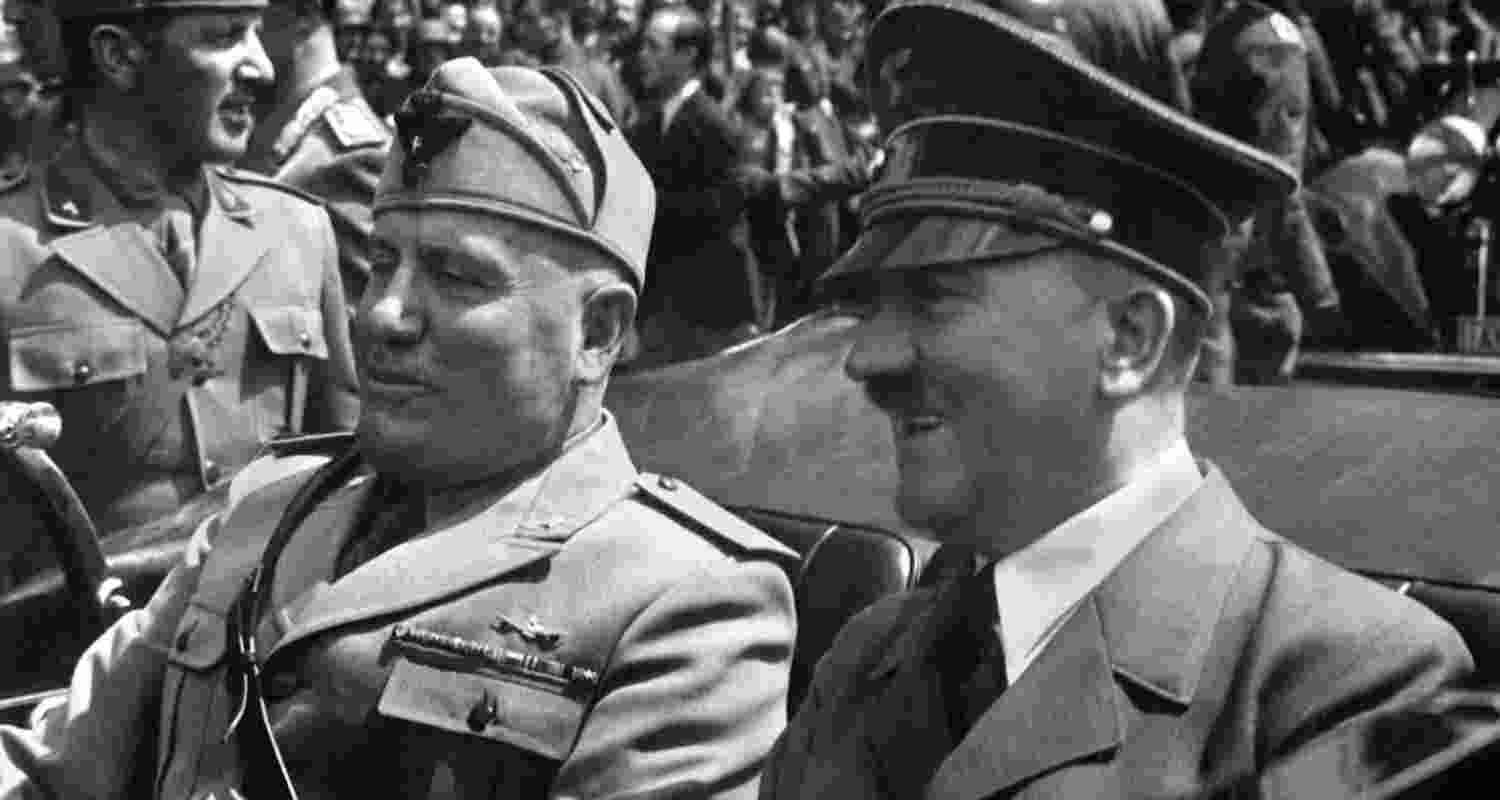 Hitler and Mussolini in Munich, Germany, June 18, 1940. 