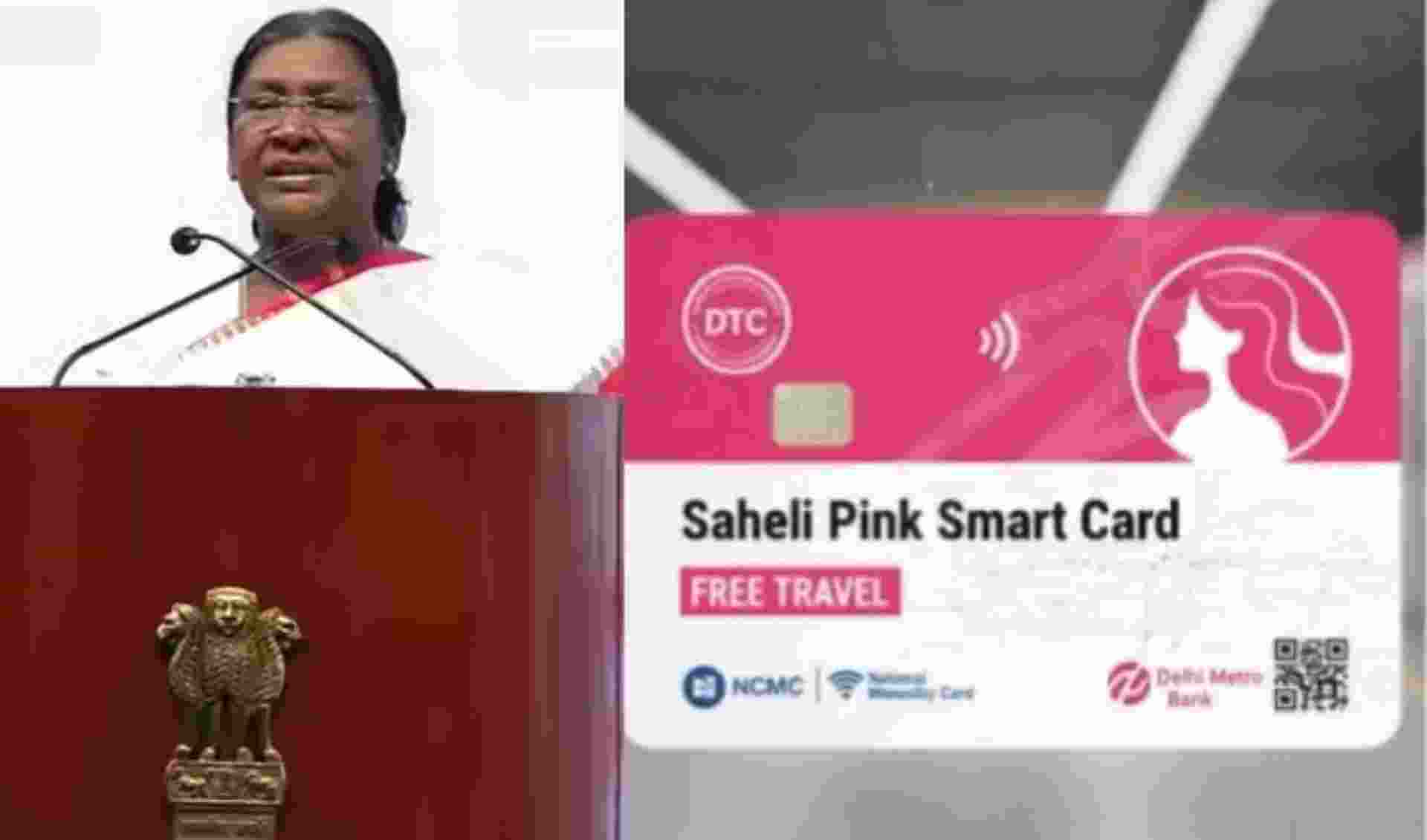 President Murmu launches 'Pink mobility cards' for Delhi women