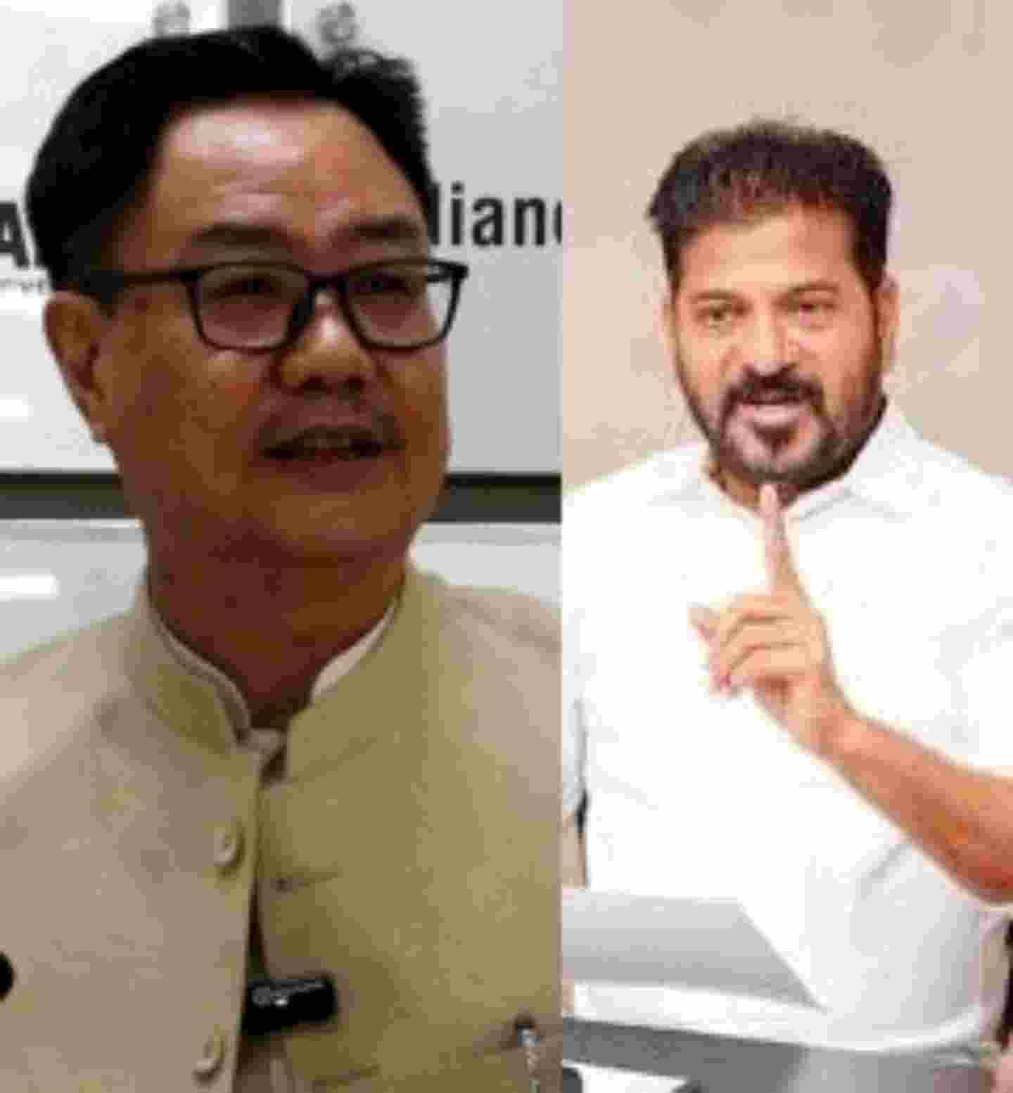 Rijiju slams Revantha Reddy over regional remarks, Hitler analogy