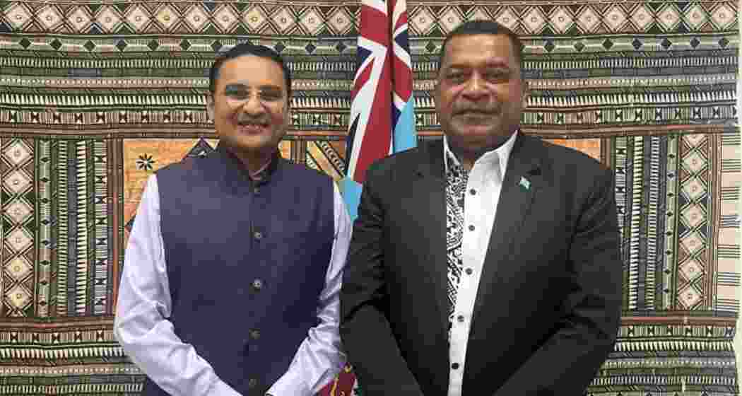 India's High Commissioner to Fiji, Suneet Mehta, meets Fiji's Minister for Housing and Local Government, Maciu Nalumisa, in Suva on Thursday to discuss cooperation in affordable housing and sustainable urban development.