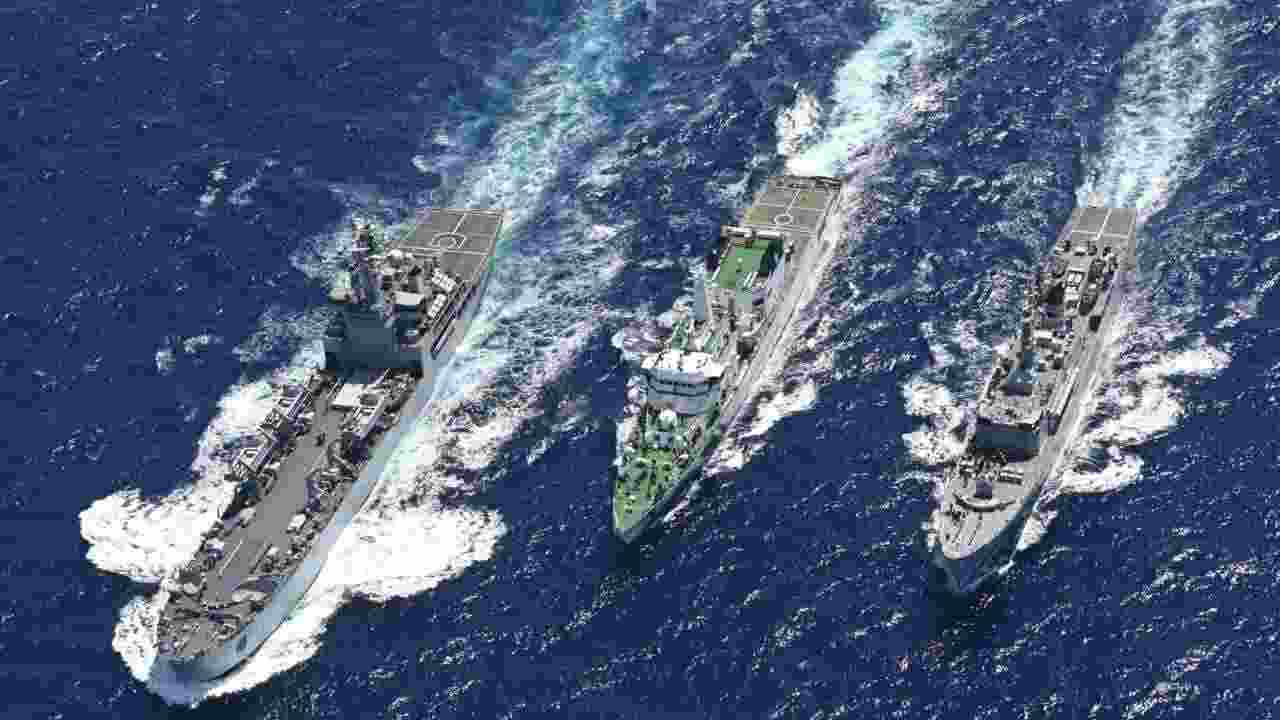 Naval ships in Seychelles for long-range training deployment