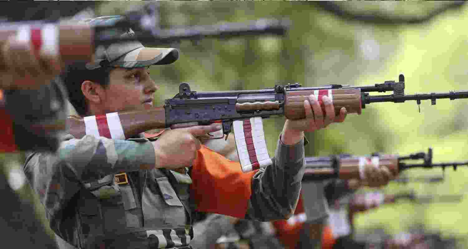 Image of an Indian Army soldier during a training session. File Photo.