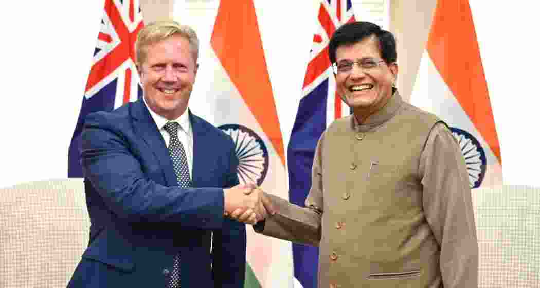 Union Commerce and Industry Minister Piyush Goyal and New Zealand’s Minister for Trade and Investment Todd McClay (Photo/X@PiyushGoyal)