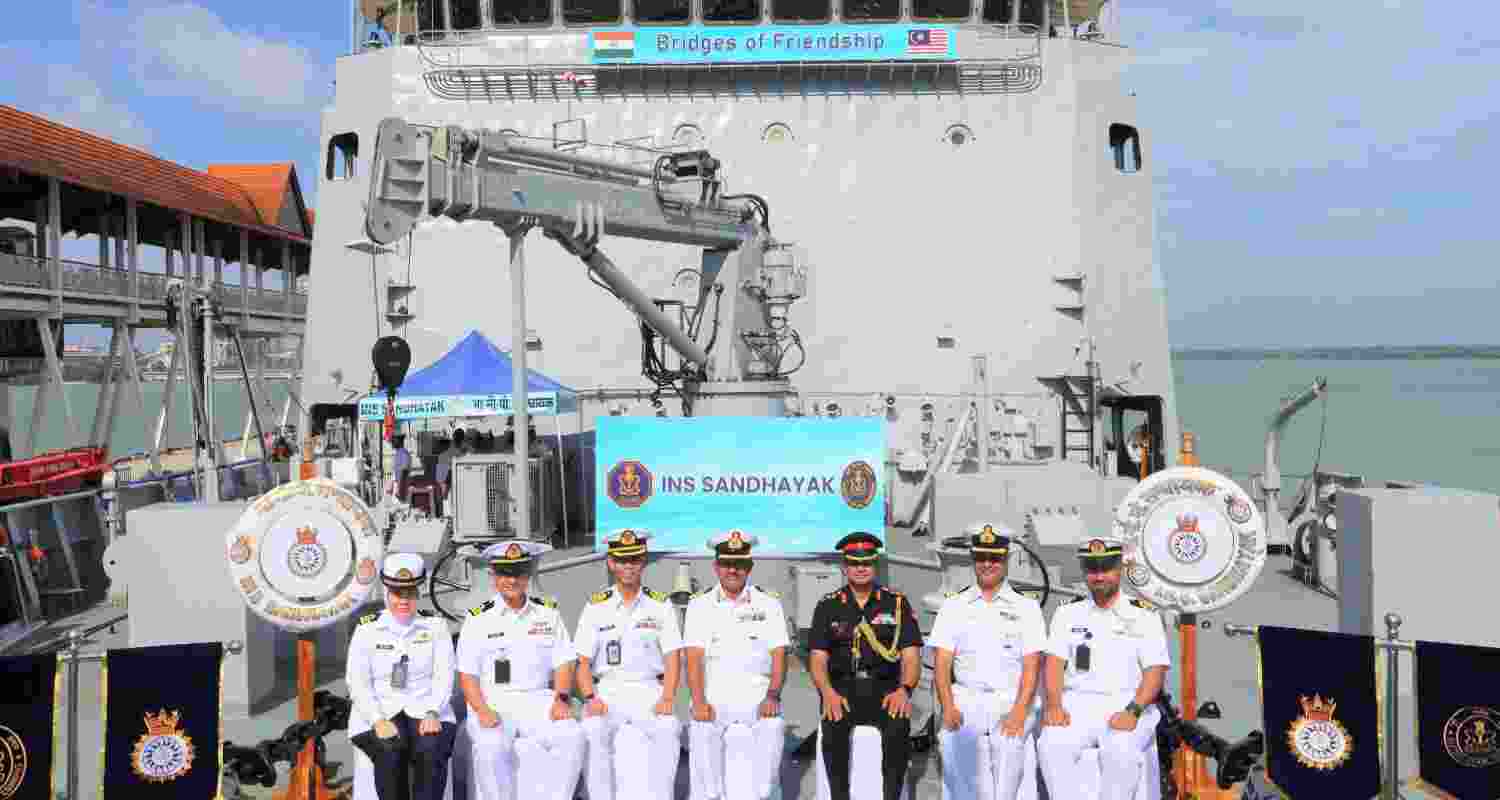 INS Sandhayak makes Maiden Port Call at Port Klang, Malaysia