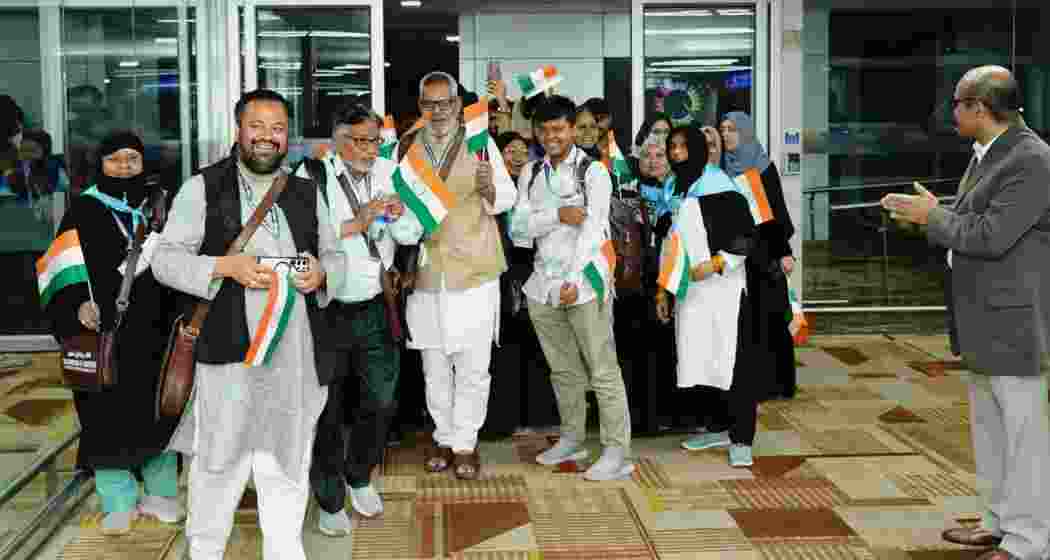 Evacuated Indian nationals from war-hit Iran and Israel rejoice on arrival at Delhi Airport under Operation Sindhu, as the latest flight landed safely late on Sunday. 