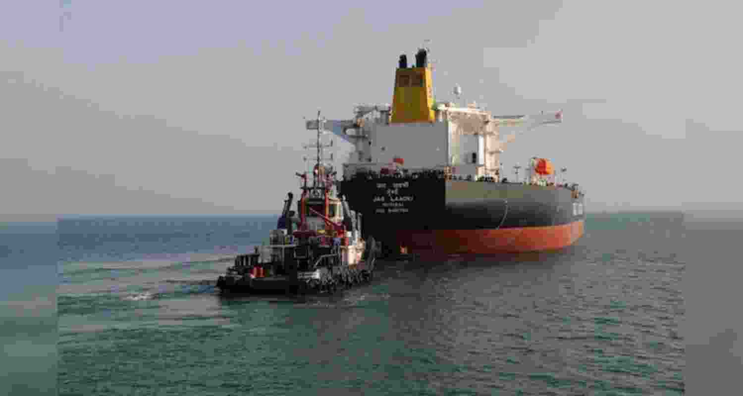 The Indian-flagged oil tanker 'Jag Laadki' arrived at Mundra with over 80,000 metric tonnes of crude from the UAE on Wednesday, having navigated the world’s most precarious maritime chokepoint without incident.