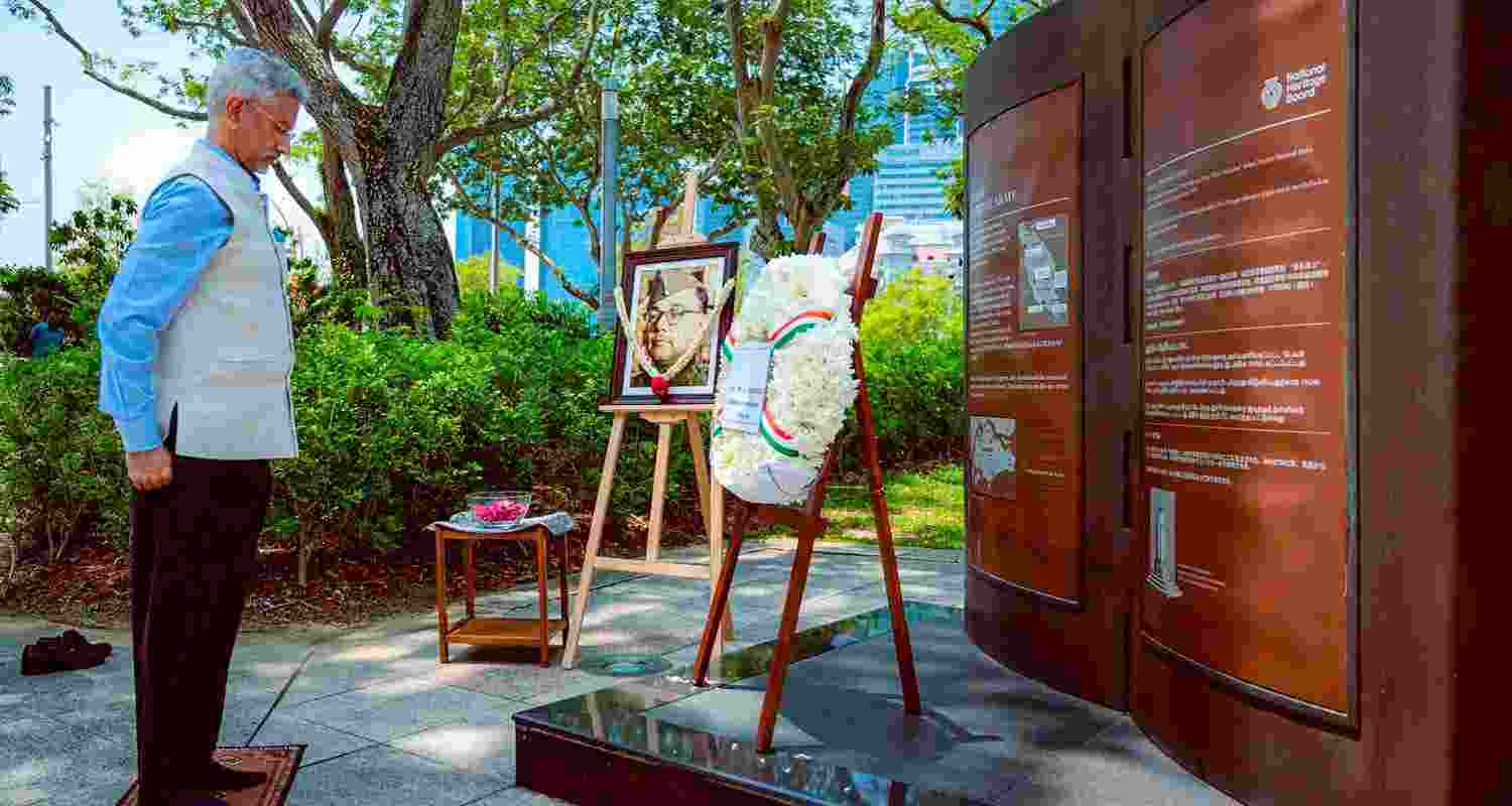 EAM S Jaishankar pays tribute to Netaji Subhash Chandra Bose.