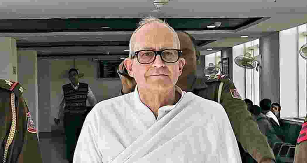 File picture of British national Christian Michel James at Rouse Avenue Court for a hearing on his case, in New Delhi. (Image: PTI)