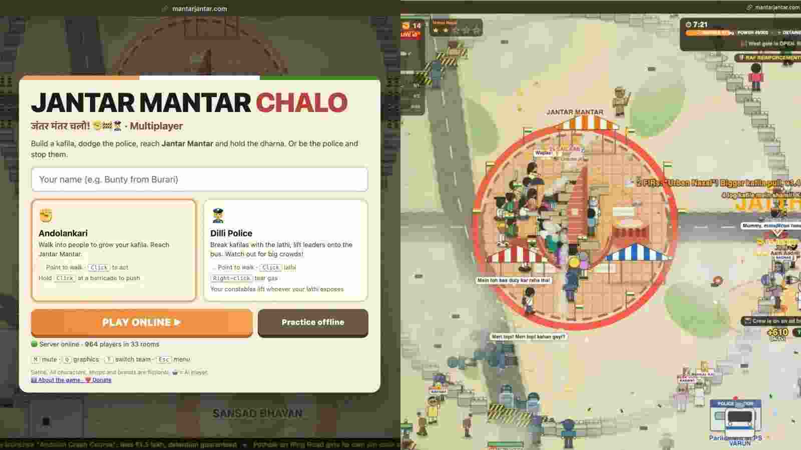 Jantar Mantar Chalo Game