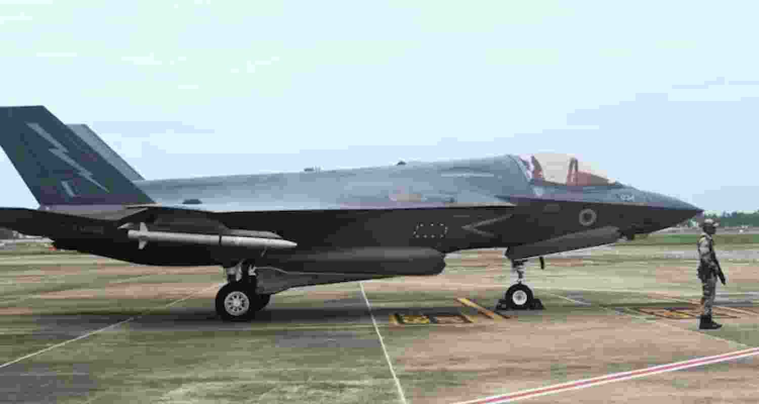 The British Royal Navy's F-35 fighter jet was stranded in Thiruvananathapuram airport since making an emergency landing last month. 