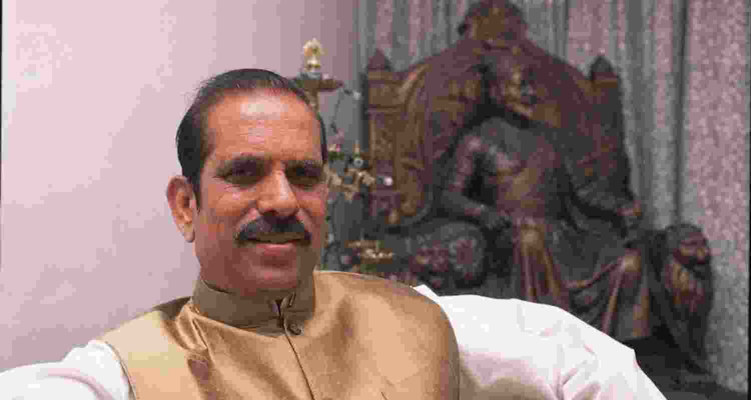 Former Maharashtra Cm Manohar Joshi poses for a picture.