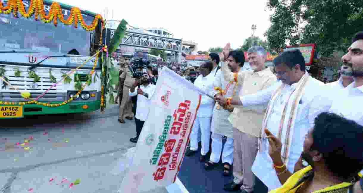 Naidu unveils ‘Sthree Shakti’, offers free bus rides to women