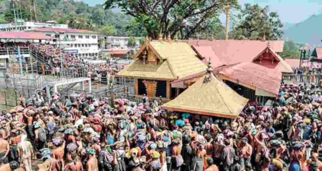 Devotees at Sabarimala temple.