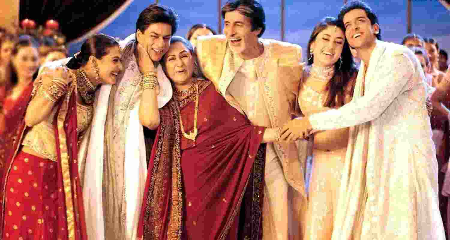 A poster of the blockbuster movie Kabhi Khushi Kabhie Gham.