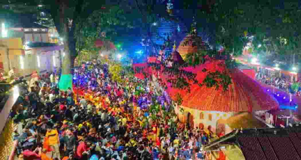 Devotees and sadhus gather at Kamakhya Temple in Guwahati celebrating the annual Ambubachi Mela, one of the biggest spiritual congregations in northeastern India. (File photo)