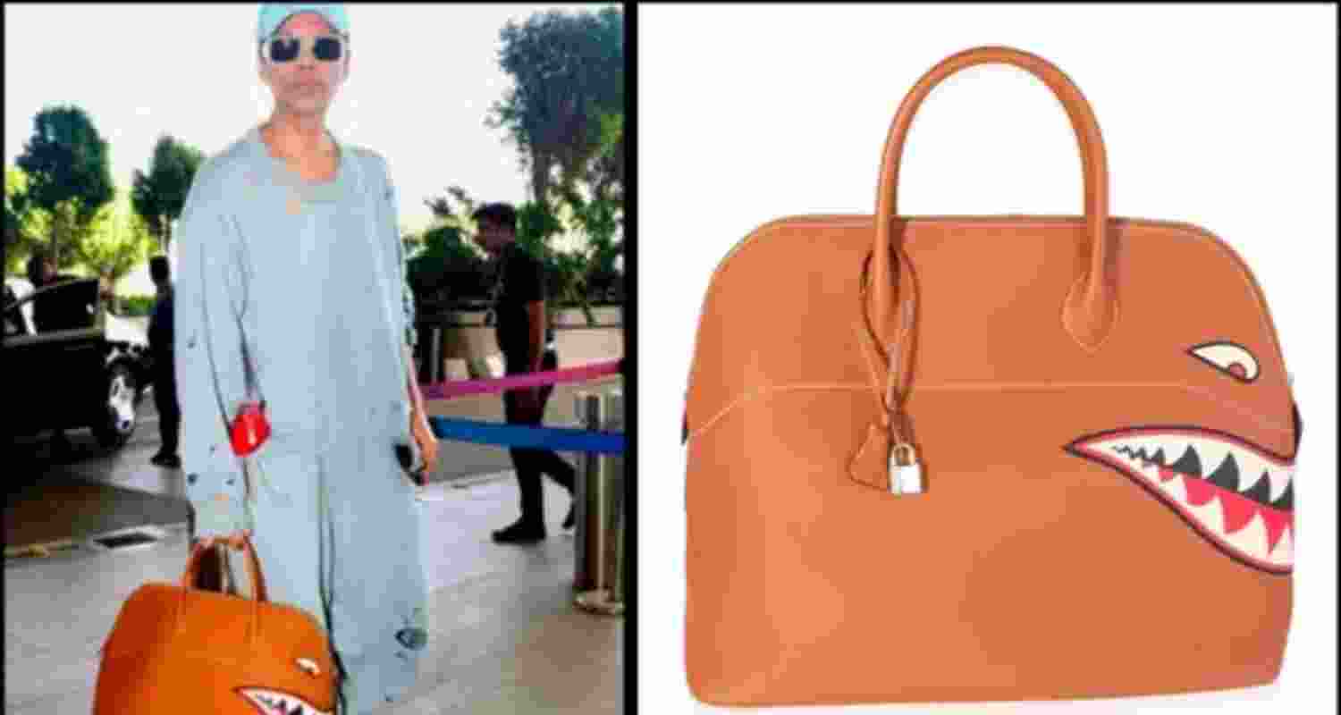 Karan Johar shows off Rs18L Hermes Shark bag in bold airport look