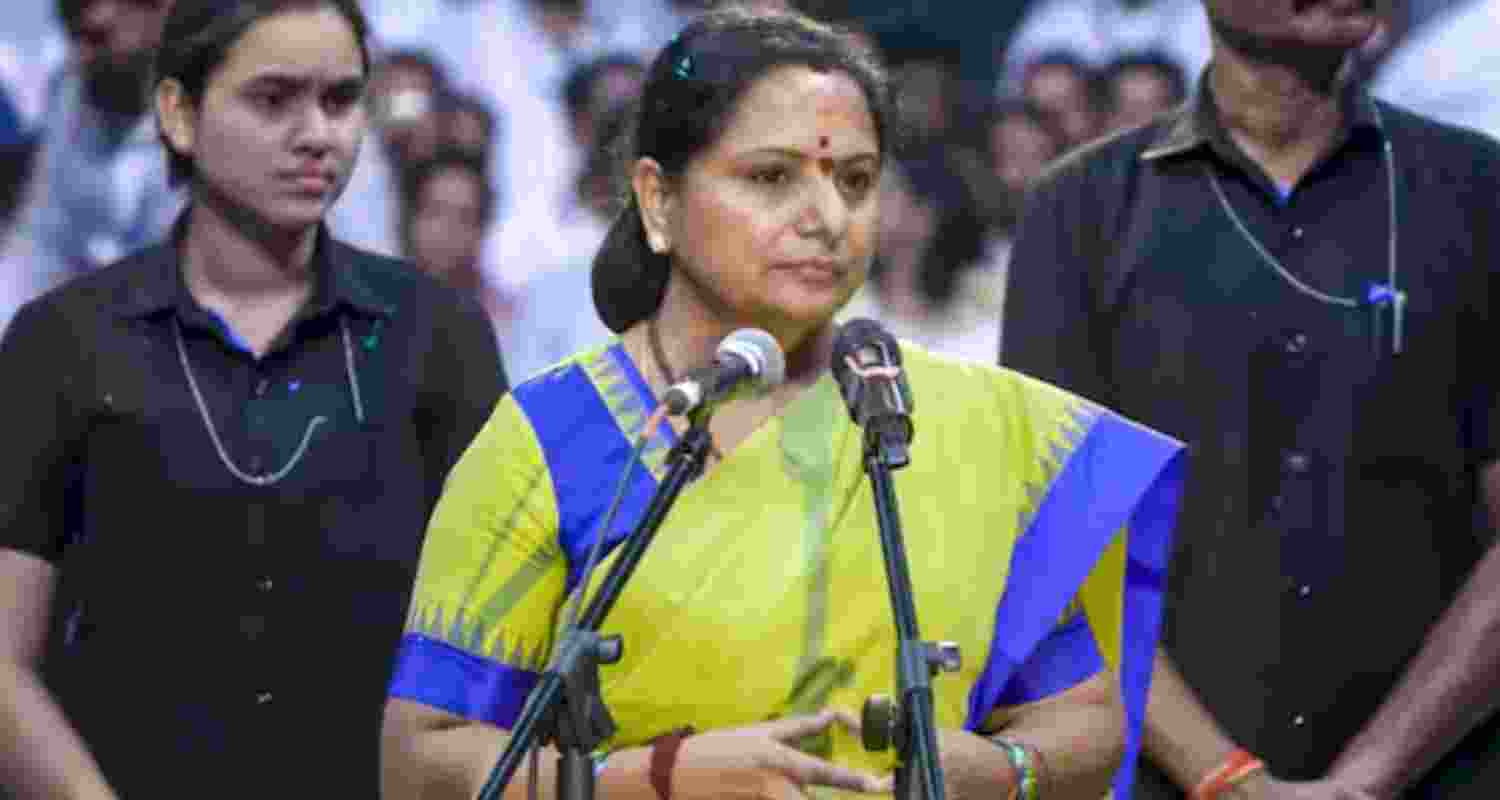 K Kavitha, daughter of the BRS supremo K Chandrasekhar Rao.