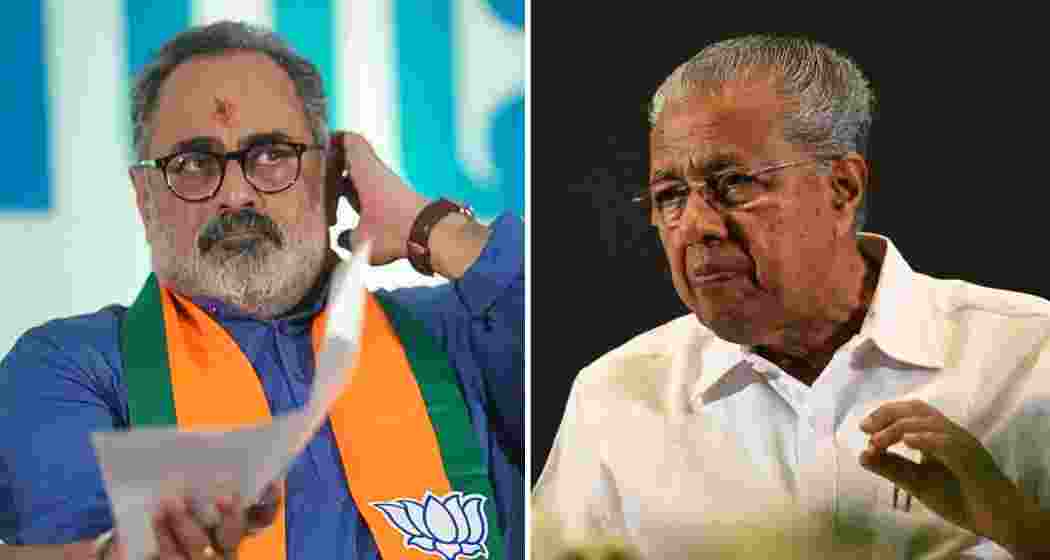 File photos of Kerala BJP President, Rajeev Chandrasekhar and Chief Minister Pinarayi Vijayan. 