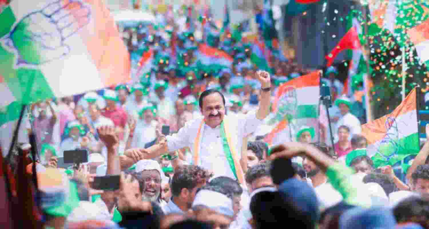 Malayalam movie artistes felicitate CM VD Satheesan 