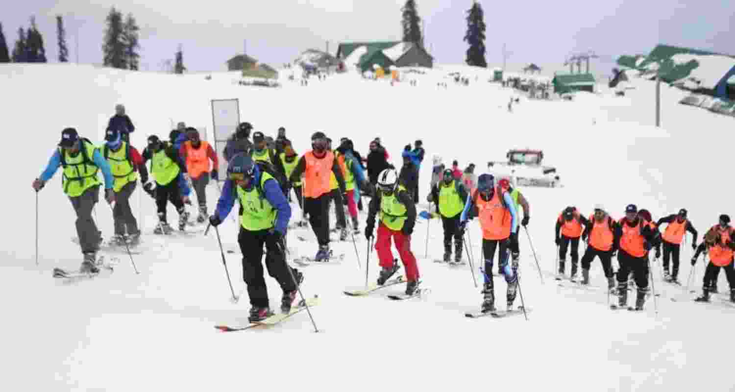 Participants during the 2024 iteration of the Khelo India Winter Games.