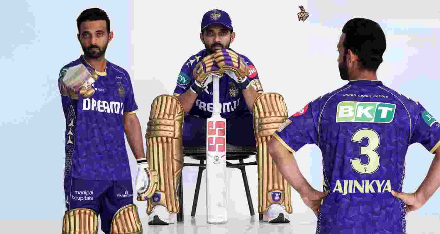 The new KKR captain, Ajinkya Rahane.