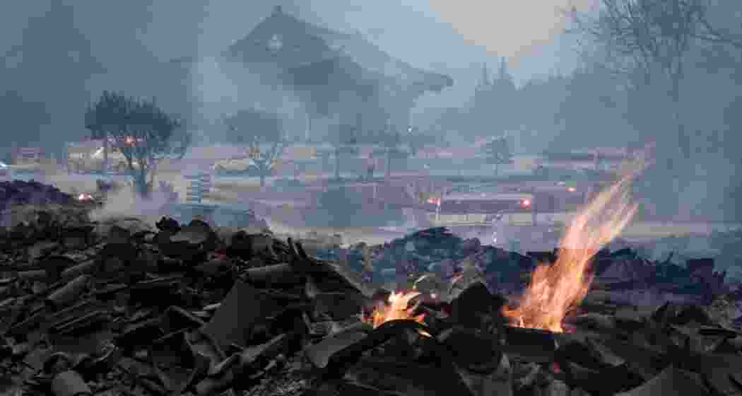 Flames engulfed the historic Gounsa Temple in Uiseong, South Korea, on March 26, 2025, reducing much of the 1,000-year-old site to ashes. The wildfire, among the worst in the nation’s history, has claimed 26 lives.