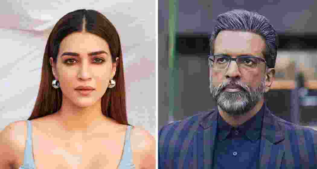Indian actors Kriti Sanon and Javed Jaffrey.