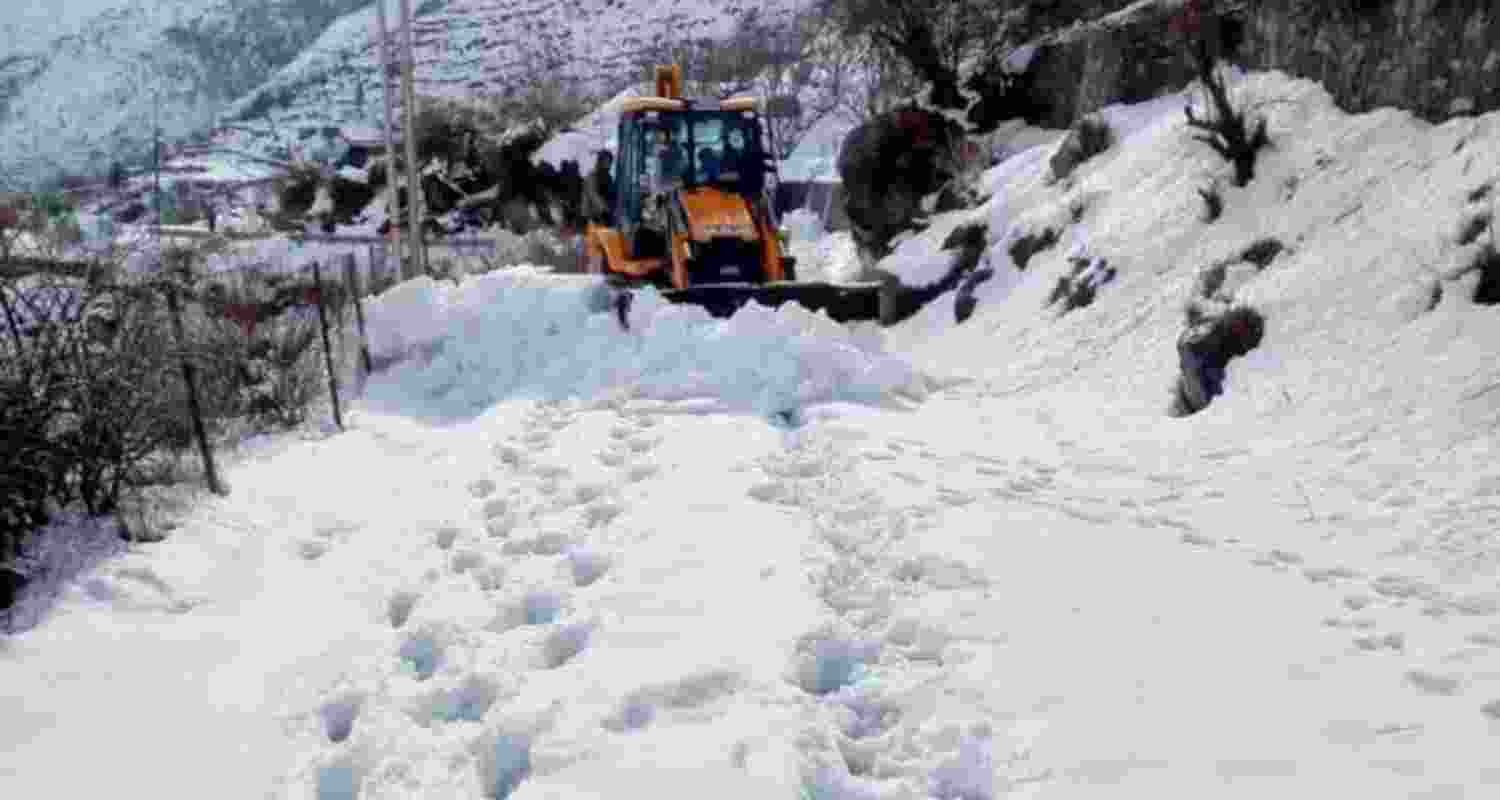 Lahaul-Spiti blanketed in snow after heavy snowfall
