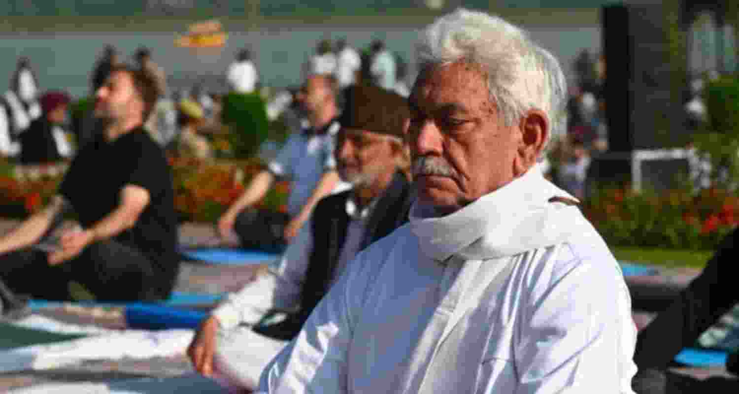 J&K LG Manoj Sinha led International Yoga Day celebrations in Srinagar, highlighting yoga's role in healthy ageing and overall well-being.