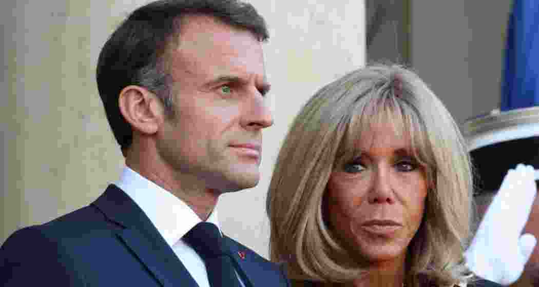 French President Emmanuel Macron and Brigitte Macron during an official event. (File photo)