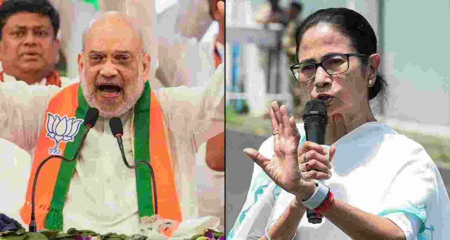 Union Home Minister Amit Shah and West Bengal Chief Minister Mamata Banerjee.