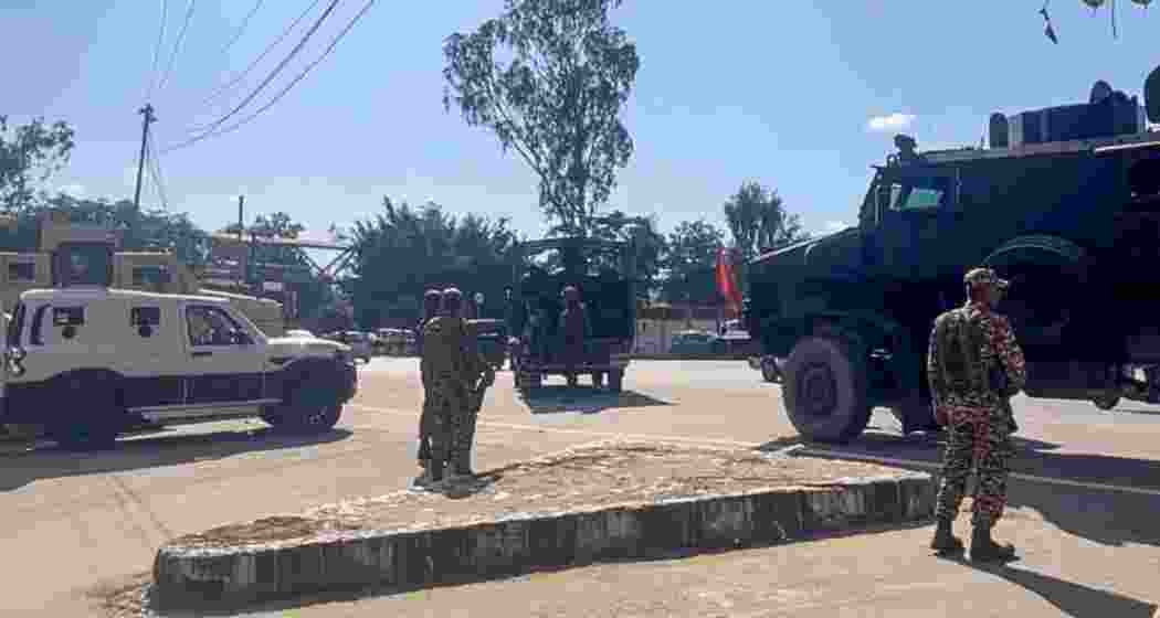 
Security forces patrol the streets of Churachandpur as schools and shops remain closed following violent clashes between the Hmar and Zomi communities, leaving one dead and several injured.
