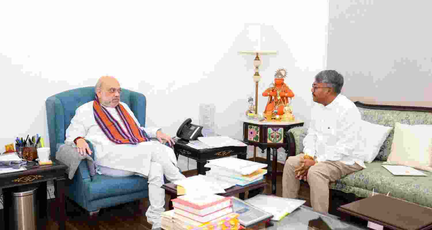 Manipur Home Minister, Govindas Konthoujam, held talks with Union Home Minister Amit Shah in New Delhi on Sunday. 