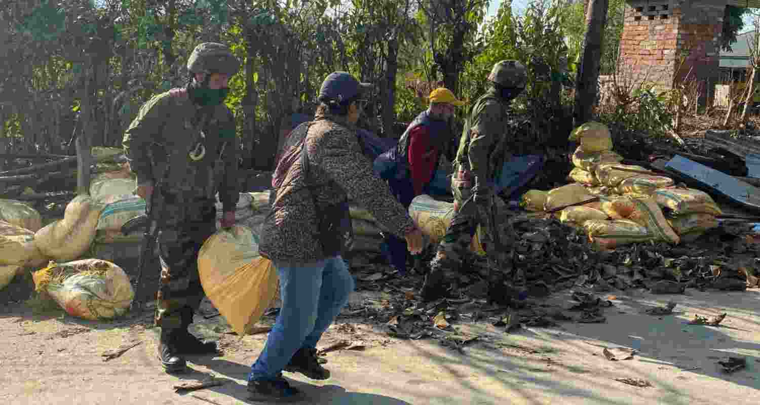 Two PLA militants arrested in Imphal East; arms and ammunition, including grenades and 181 bullets, recovered in separate Imphal West operation.