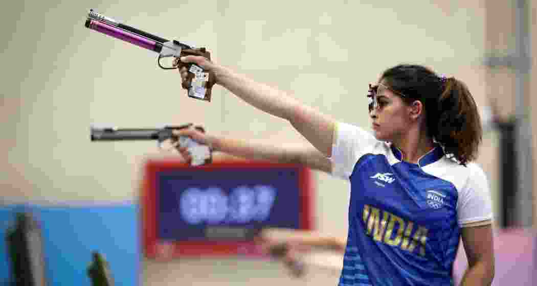 Indian shooter Manu Bhaker in action during a competition. (File photo)