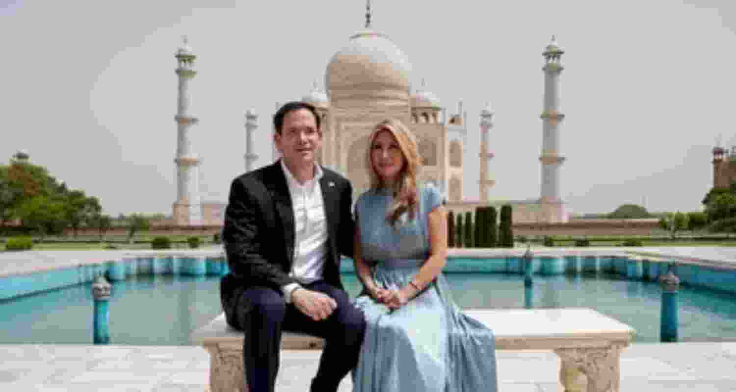 Marco Rubio visits Taj Mahal in Agra with wife Jeanette